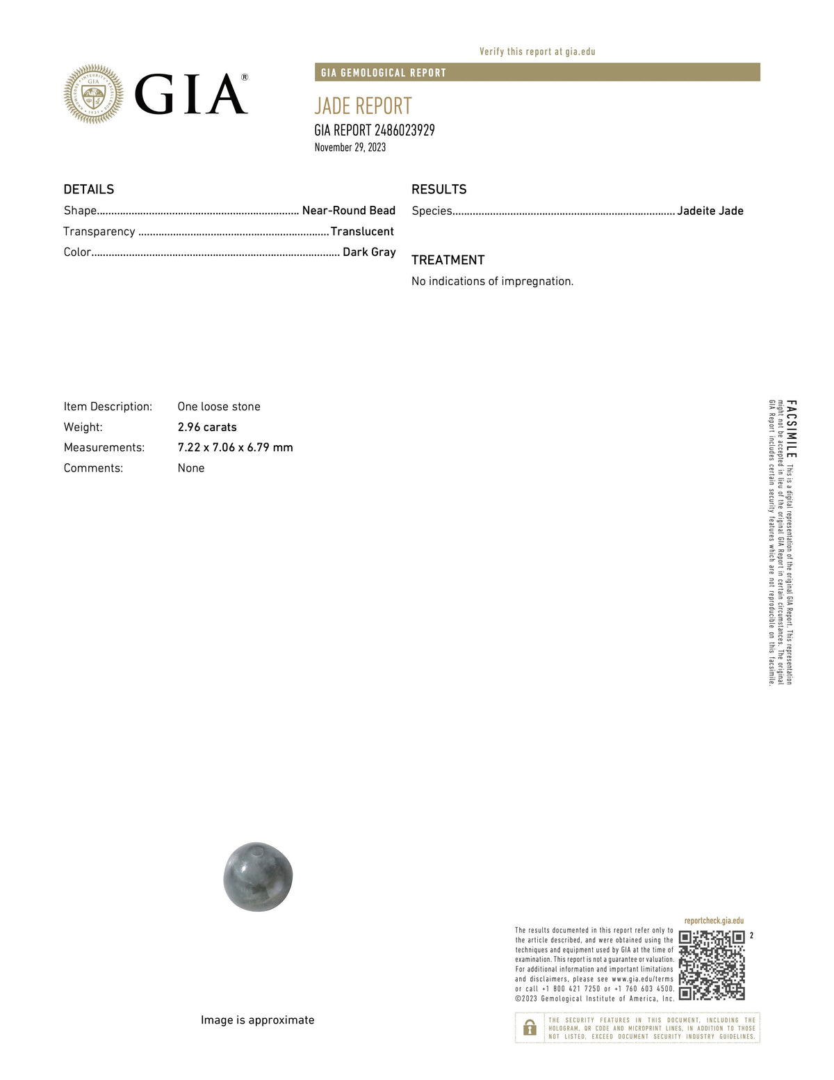 Women's Grey and Black Jadeite Jade Bead Bracelet with 24k Gold Flower - 7mm