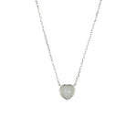 Pico Jade Heart Necklace with Silver Chain