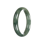 Genuine Untreated Green Traditional Jade Bangle Bracelet - 59mm Half Moon