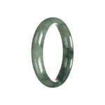 Genuine Untreated Green Traditional Jade Bangle Bracelet - 59mm Half Moon