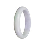 Genuine Grade A Pale green with Lavender Burma Jade Bracelet - 60mm Half Moon