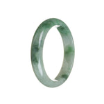 Genuine Grade A Green Jade Bracelet - 57mm Semi Round
