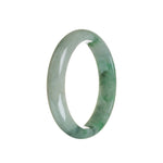 Genuine Grade A Green Jade Bracelet - 57mm Semi Round