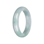 Real Grade A Green Burmese Jade Bangle Bracelet - 58mm Half Moon