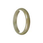 Certified Grade A Brownish Olive Green Jade Bracelet - 59mm Half Moon