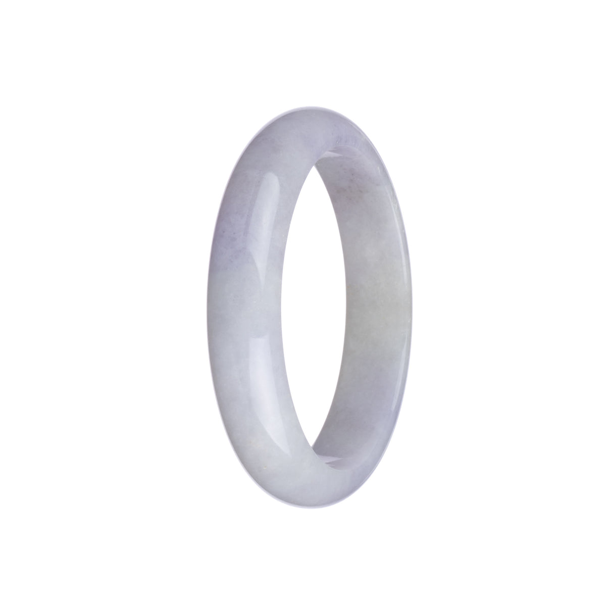 Genuine Grade A Lavender Jadeite Jade Bracelet - 59mm Half Moon