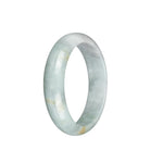 Genuine Grade A Pale Green Jadeite Jade Bangle Bracelet - 56mm Half Moon