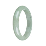 Authentic Grade A Green Traditional Jade Bangle Bracelet - 58mm Half Moon