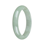 Authentic Grade A Green Traditional Jade Bangle Bracelet - 58mm Half Moon
