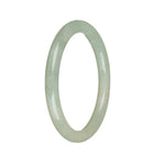 Real Grade A Pale Green Jade Bangle Bracelet - 55mm Petite Round