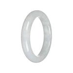 Real Grade A Pale Green Burma Jade Bracelet - 58mm Semi Round