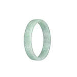 Real Grade A Green Pattern Jade Bangle - 51mm Flat