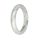 Real Pale Green Jadeite Bangle - 68mm Half Moon
