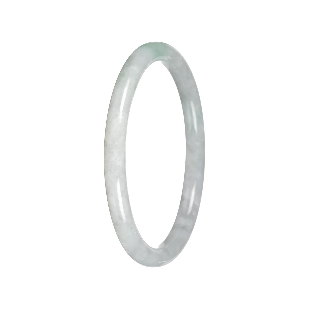 Authentic Burmese Jadeite Bracelet - 'Quiet Skies' - Petite Oval (53mm-56mm)