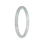 Authentic Burmese Jadeite Bracelet - 'Quiet Skies' - Petite Oval (53mm-56mm)
