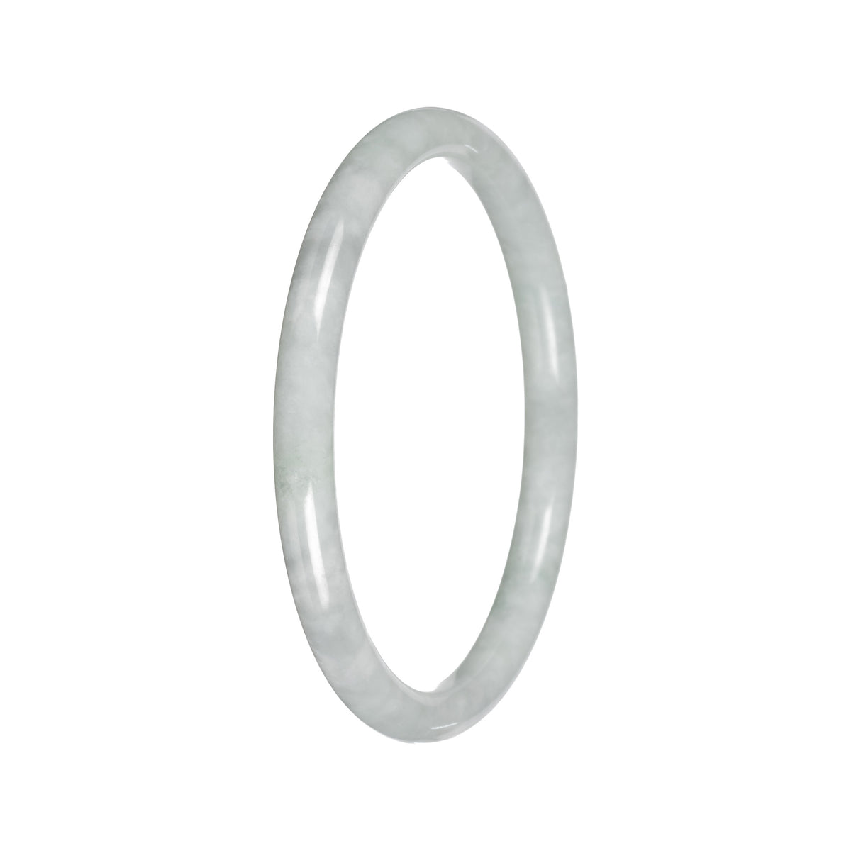 Untreated Burmese Jadeite Bracelet - 'In The Clouds' - Petite Round (54mm-58mm)