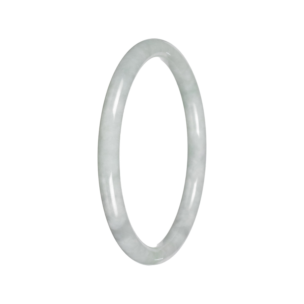 Untreated Burmese Jadeite Bracelet - 'In The Clouds' - Petite Round (54mm-58mm)