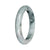 Natural Gray Black pattern and Green Patch Burmese Jade Bangle - 58mm Half Moon