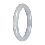 Natural Pale Lavender Traditional Jade Bangle - 57mm Petite Round