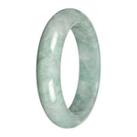 Grade A Green Burmese Jade Bangle - 58mm Half Moon