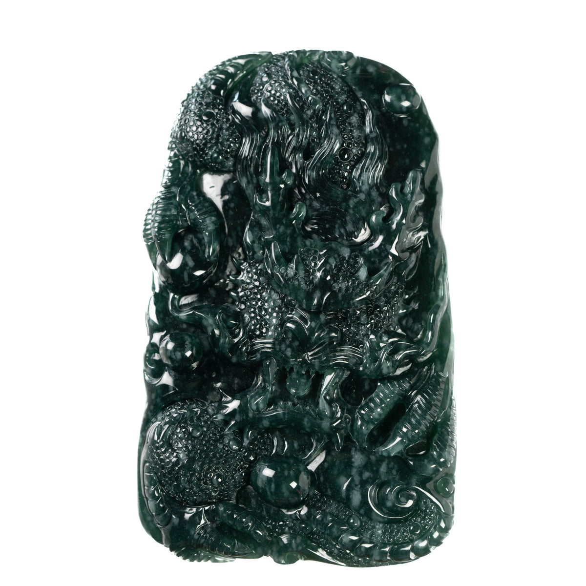 Burmese Jadeite Dragon Pendant