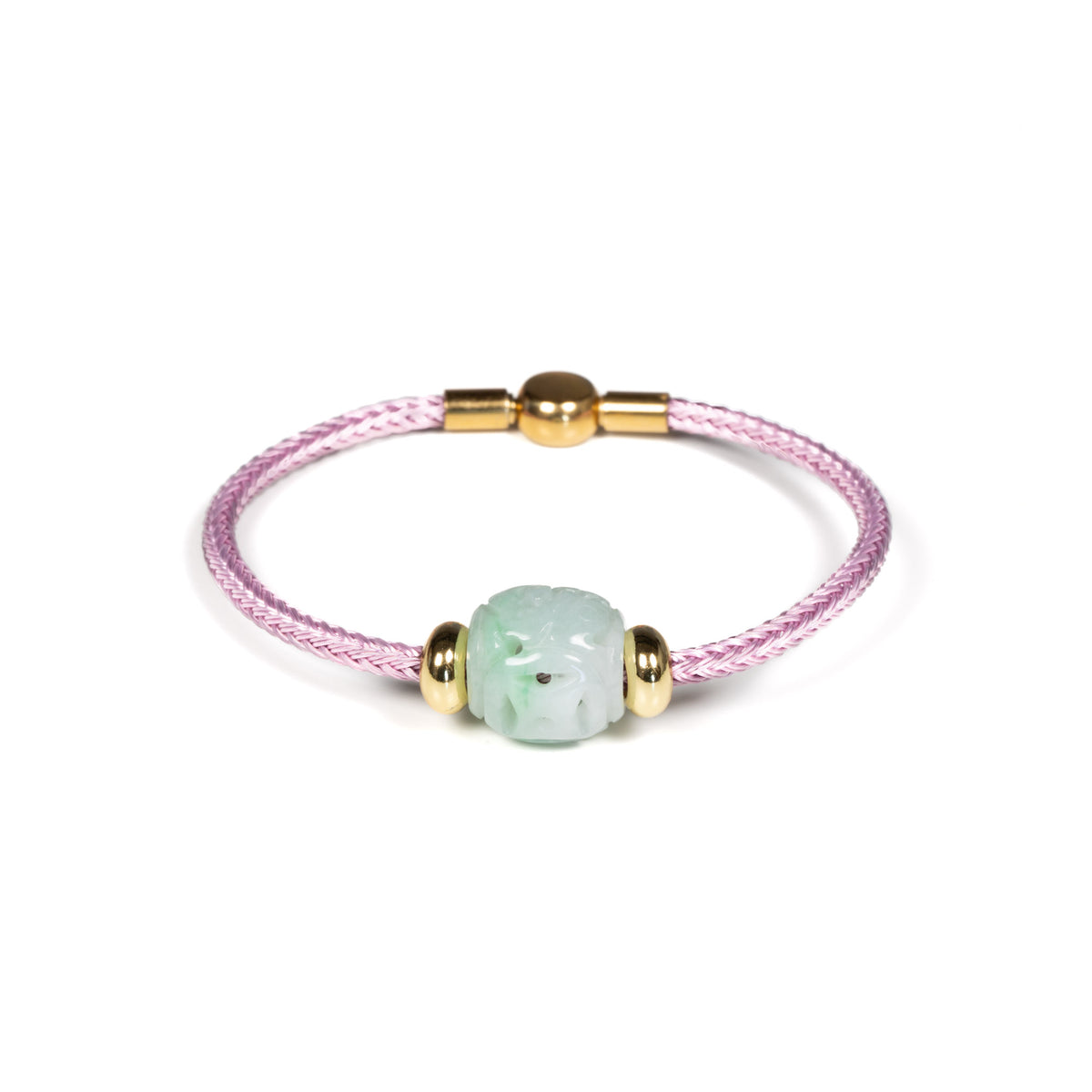 Zene Carved Jadeite Jade Bracelet - Gift for Her