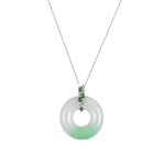 Jadeite Donut Pendant with Diamonds