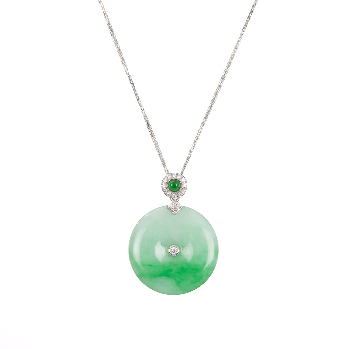 Imperial Green Bi Disc Pendant