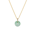 Dainty Natural Jade Pendant- Kandy Donut