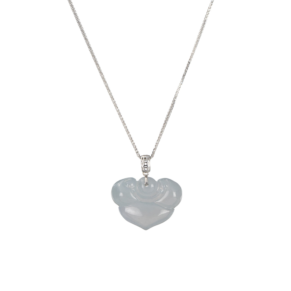Translucent White Jade Ruyi Pendant