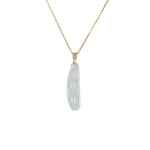 Tranquiliti Jadeite Jade Bean Pendant with 18ct Gold