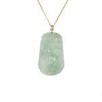 Tranquiliti Chinese Zodiac Animal Jade Pendant with 18ct Gold and Diamonds - Rabbit