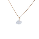 Tranquiliti Mini Dolphin Jade Necklace with 18K Gold