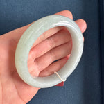 62.8mm Light Green Jade Bangle Bracelet