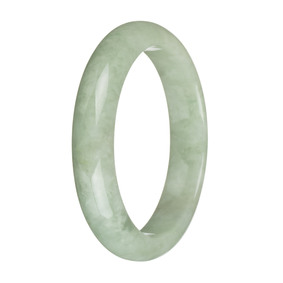 62.8mm Light Green Jade Bangle Bracelet