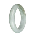 57.4mm Pale Green and Green with Brown Spot Jade Bangle Bracelet