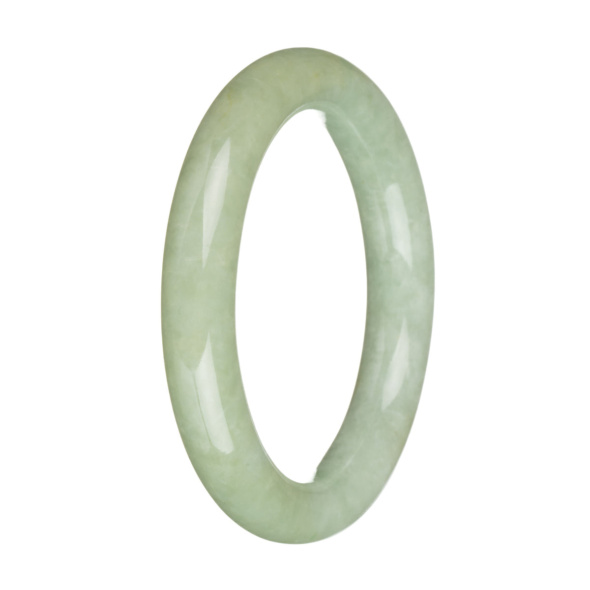58.5mm Green with Brown Spots Jade Bangle Bracelet