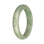 59.2mm Pale Green with Apple Green Jade Bangle Bracelet