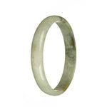 76.2mm White with Olive Green and BrownPatterns Jade Bangle Bracelet