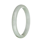 78.2mm Light Grey with Brown Patch Jade Bangle Bracelet