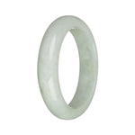 56.7mm Greyish White Jade Bangle Bracelet
