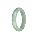 Genuine Grade A Light Green Burmese Jade Bangle - 58mm Half Moon