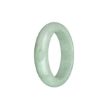 Genuine Untreated Light Green with Dark Green Spot Jade Bangle - 54mm Half Moon