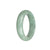 Genuine Untreated Light Green Jade Bangle - 55mm Half Moon