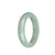Certified Grade A Light Green Jadeite Bangle - 58mm Half Moon