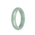 Certified Grade A Light Green Jadeite Bangle - 58mm Half Moon