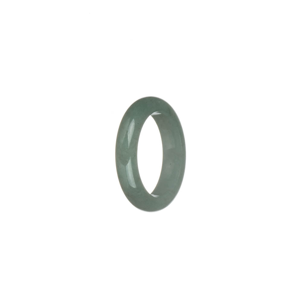 Genuine Greyish Green Jadeite Jade Ring - US 8.5