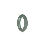 Genuine Greyish Green Jadeite Jade Ring - US 8.5