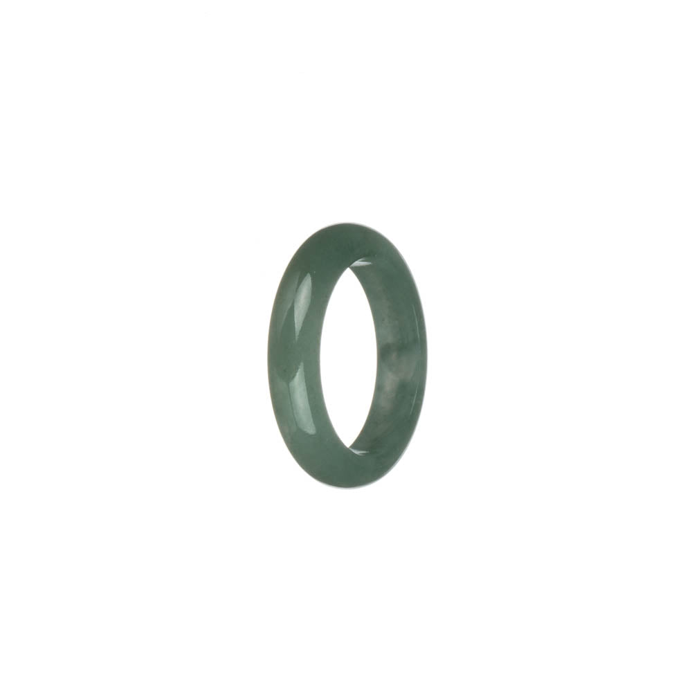 Certified Green Burmese Jade Ring- US 8