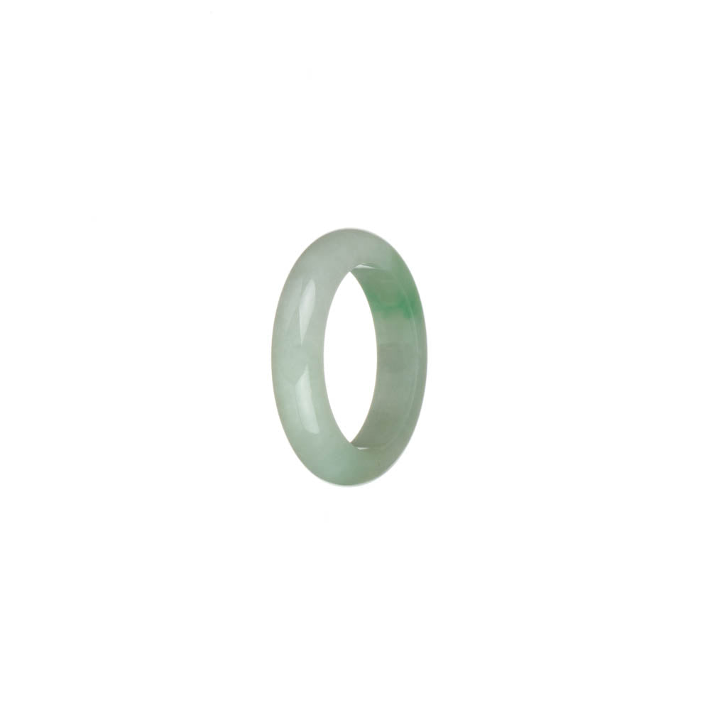 Certified White with Apple Green Jade Band - US 7